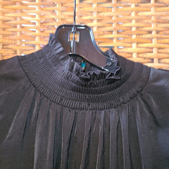 Kobi Halperin Rosanne Black Maxi Dress NWT $398 Size M Mock Drawstring Lined - Picture 4 of 16